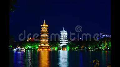 桂林双塔时代，广西著名旅游景点